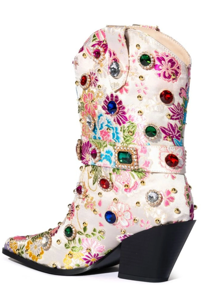 Diligent Western Bootie - Bone