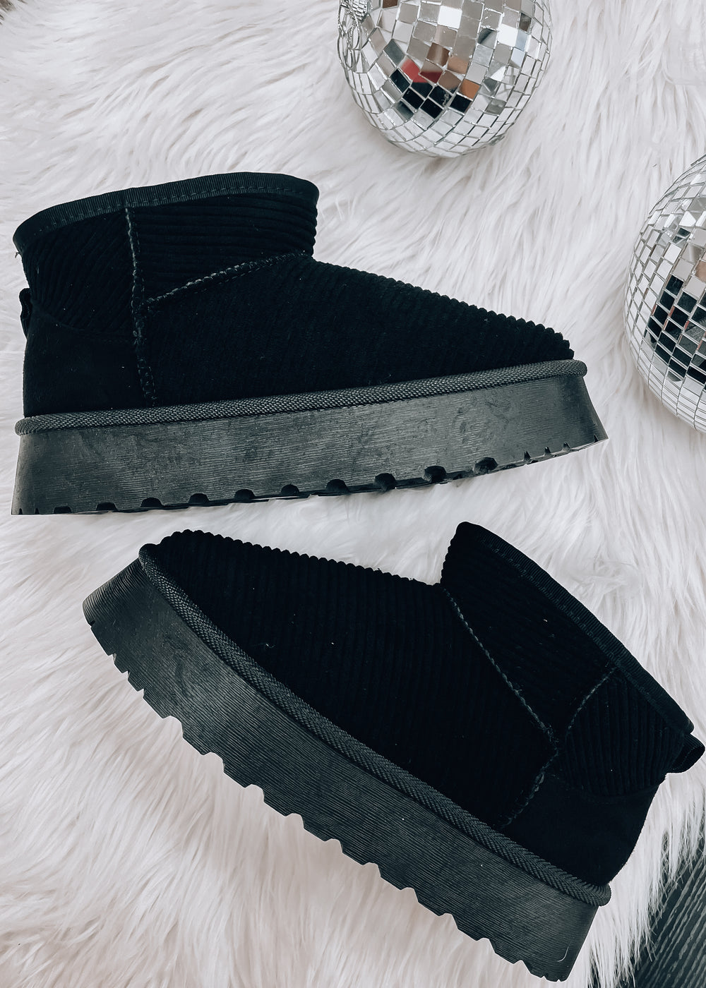 Black platform boot 