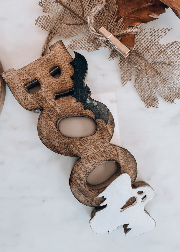 Wooden Boo Sign