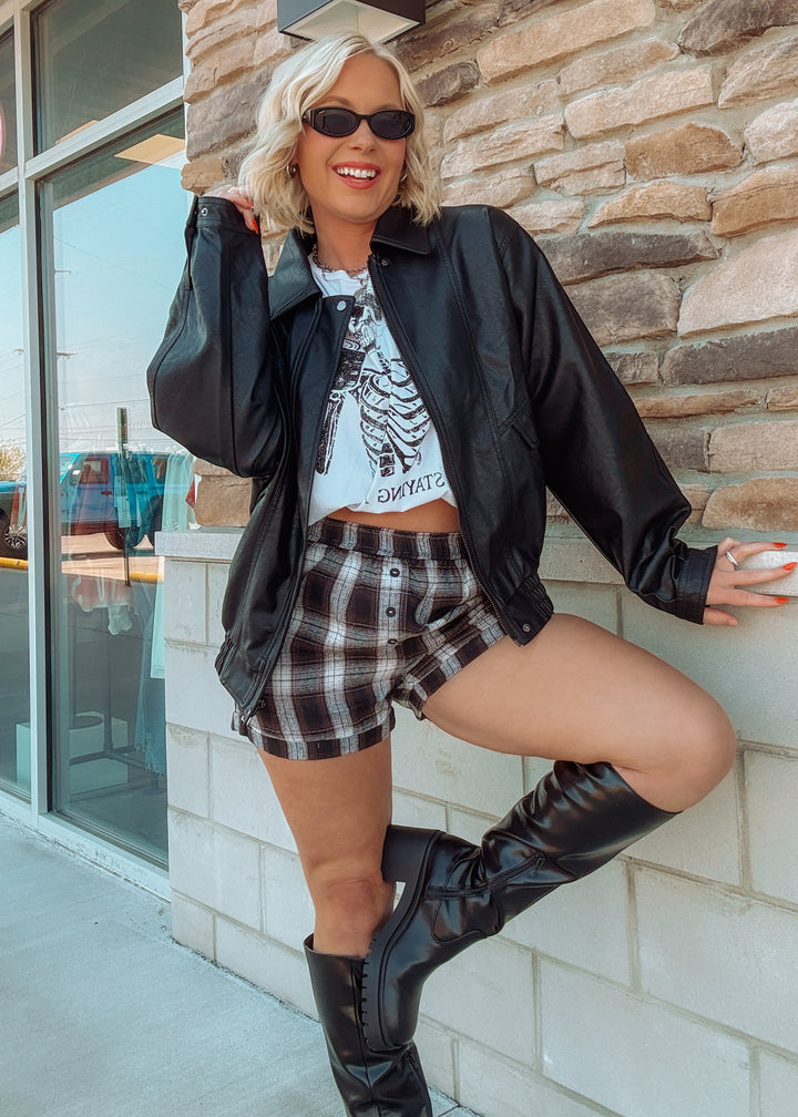 Black Biker Vegan Leather Jacket