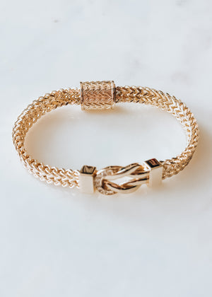 Gold Chain Magnet Lock Bracelet