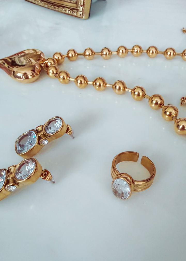Double Geo Stud Earring