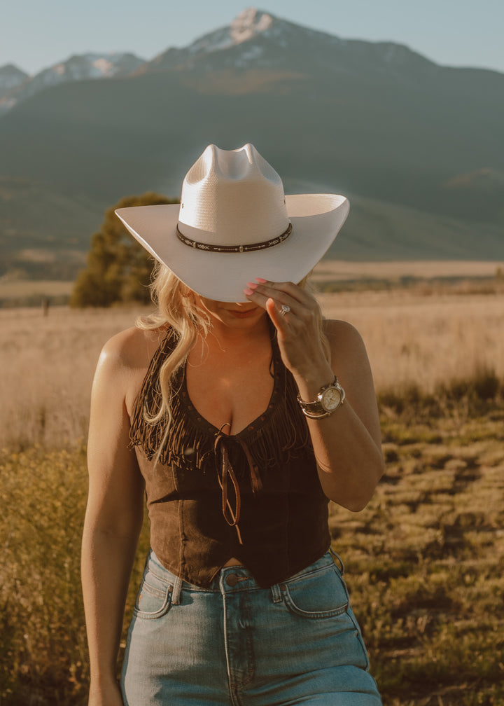 Saddle Up Fringe Corset Top