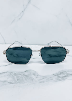 The Heidi Black and Silver Sunglasses