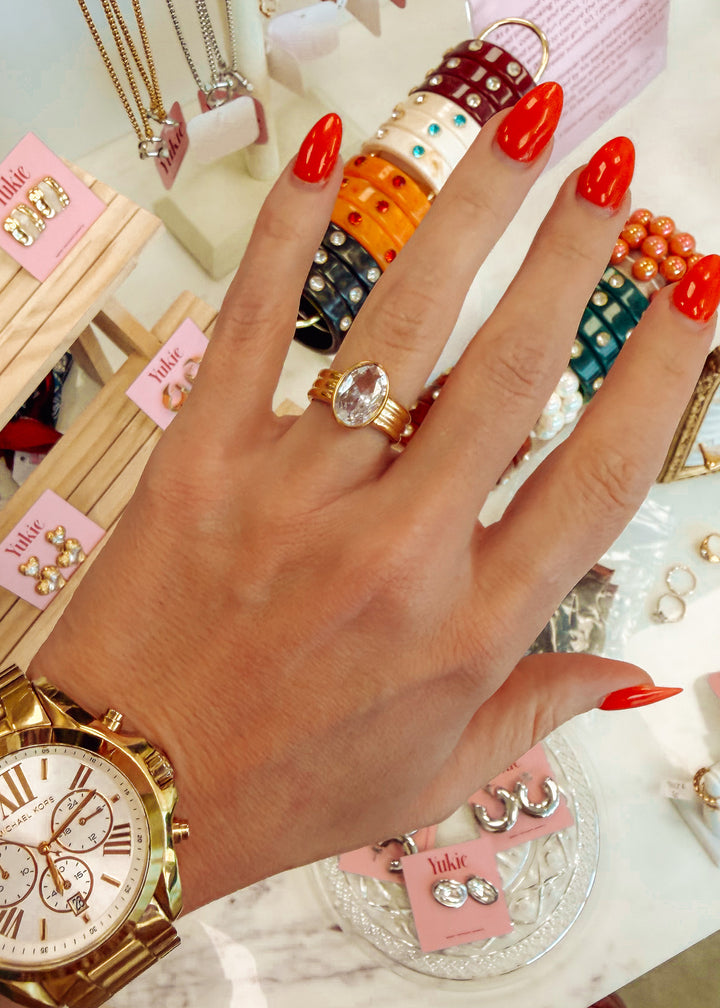 Olly Oval CZ Ring