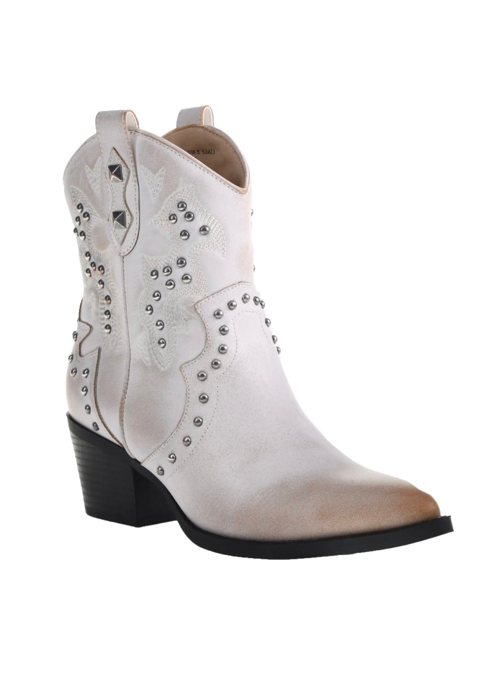 distressed bootie