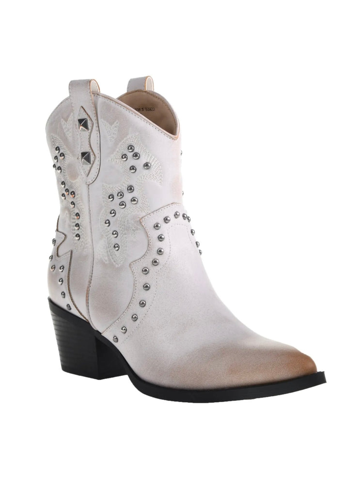 distressed bootie