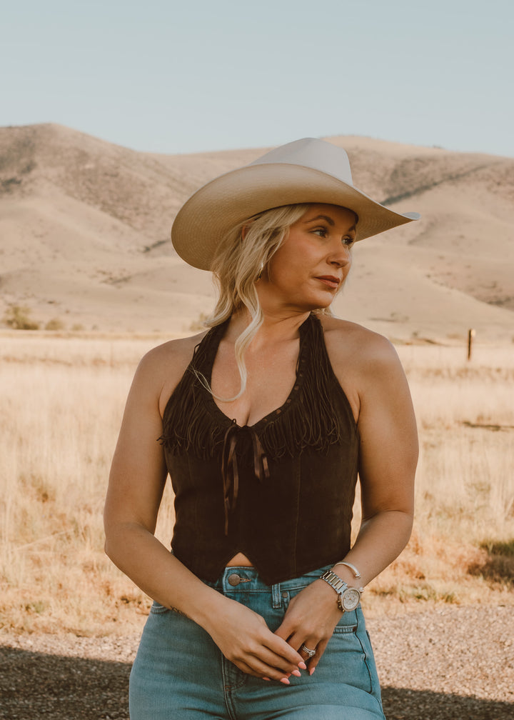 Saddle Up Fringe Corset Top