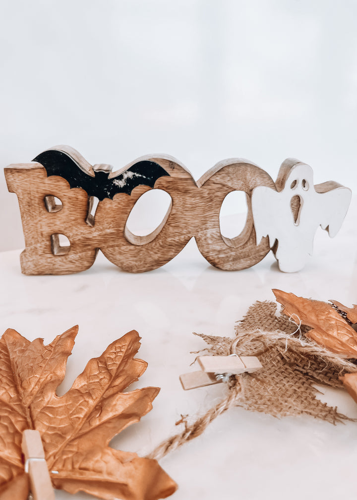 Wooden Boo Sign