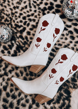 Arden Red Roses Western Boot