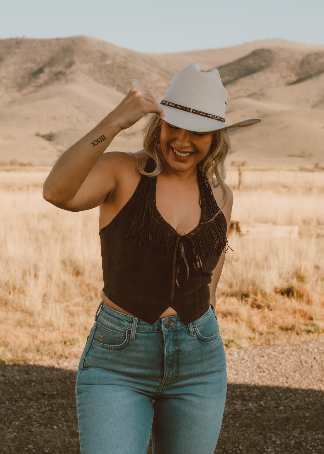 Saddle Up Fringe Corset Top