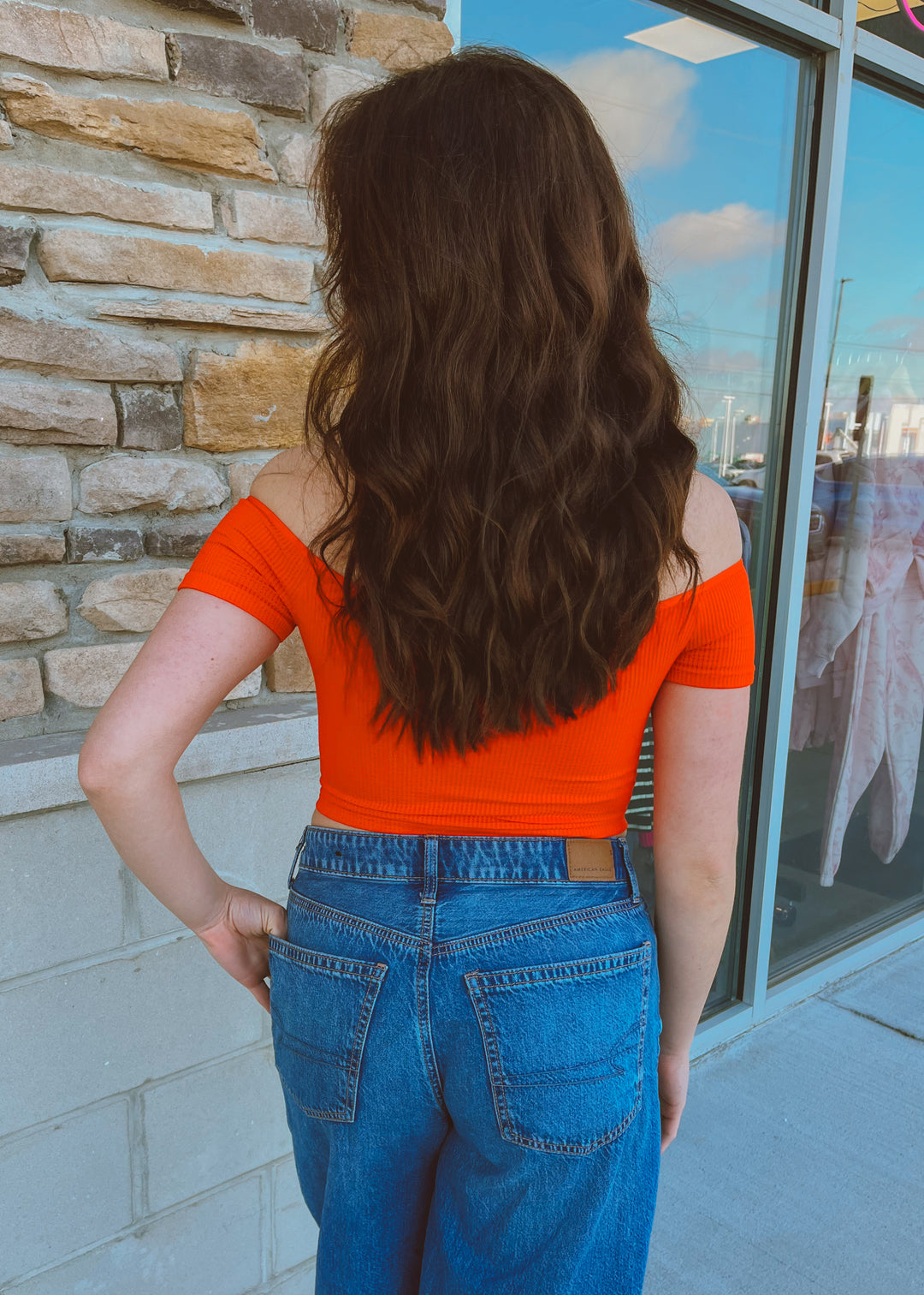 Cherry Tomato Ribbed Crop Top