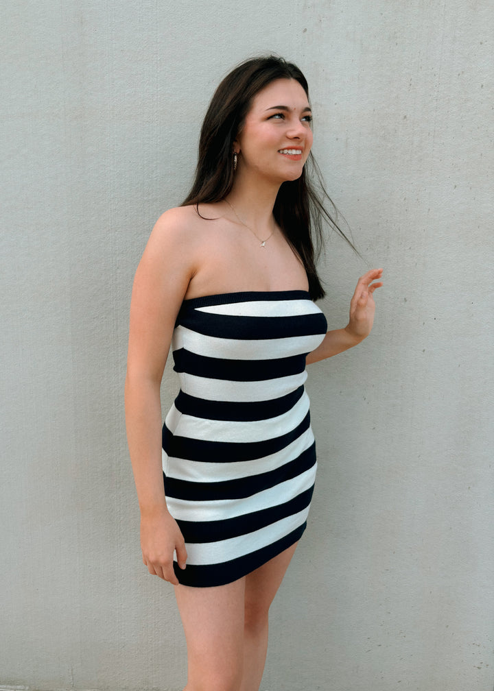 Nautical Sweater Tube Dress