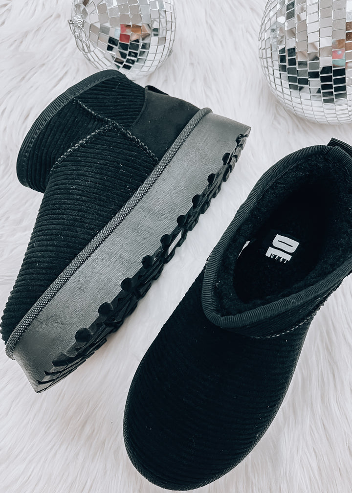 Black mini boot 