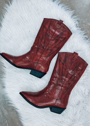 Josea Red Western Boot