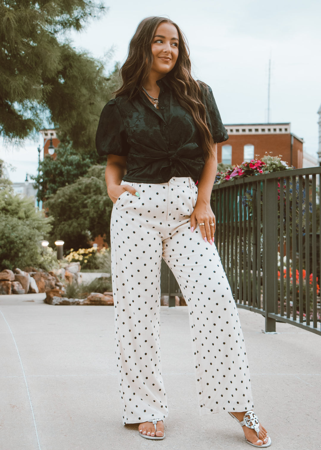 Sign and Date Black Floral Top