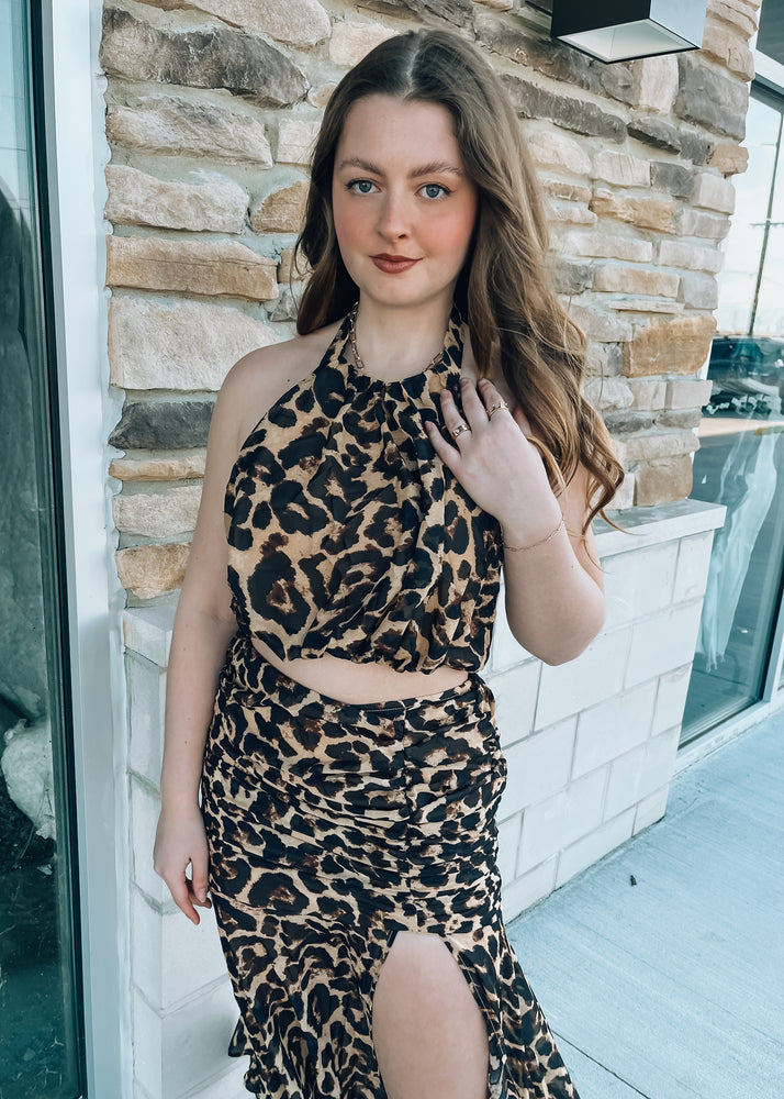 Miami Nights Leopard Two Piece Set