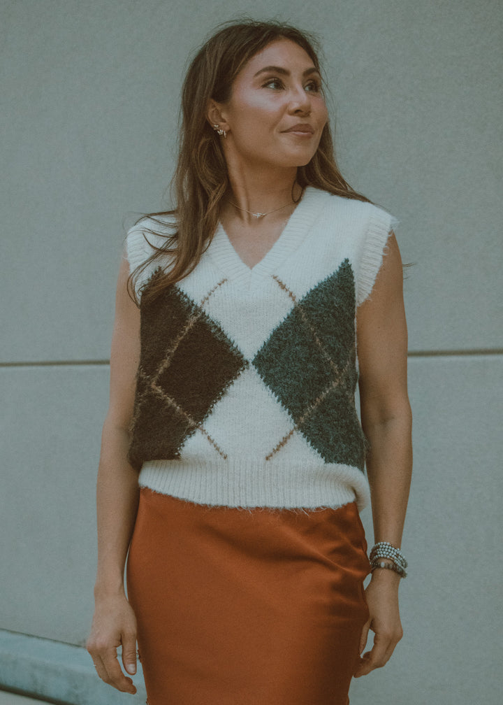 Meadow Lane Argyle Sweater Vest