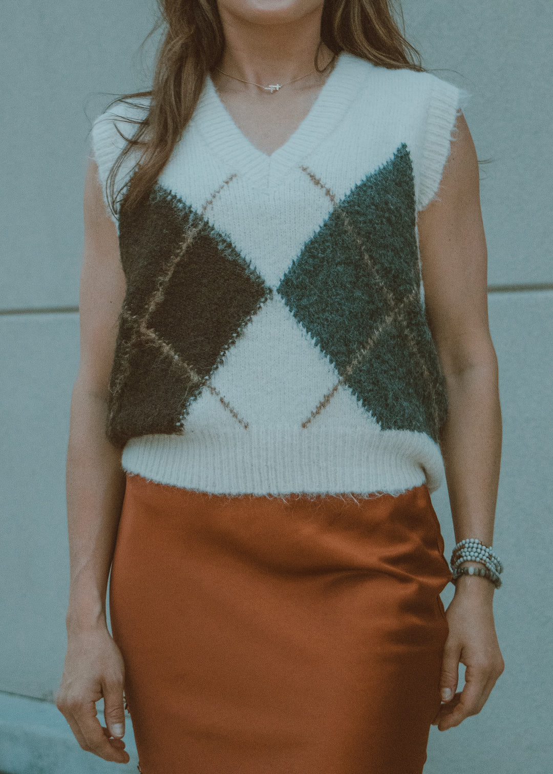 Meadow Lane Argyle Sweater Vest