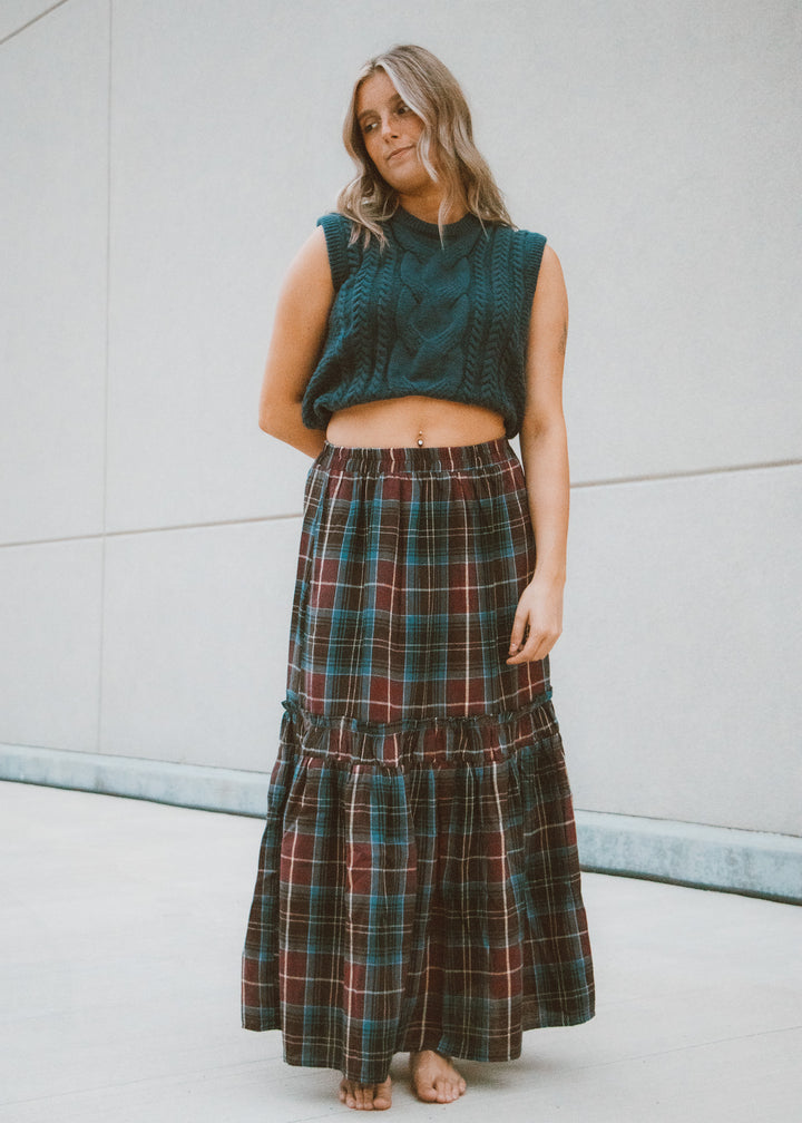 Tartan Tide Maxi Skirt