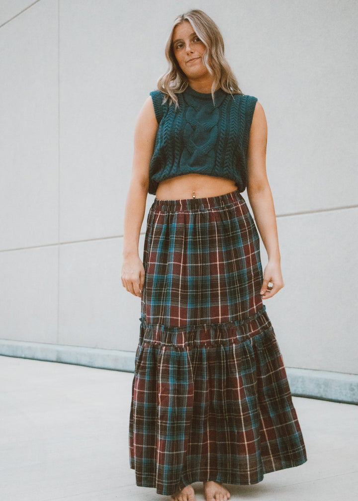 Tartan Tide Maxi Skirt
