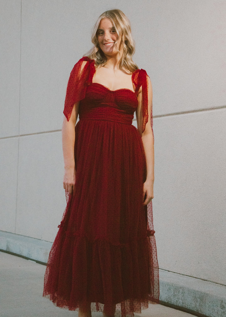Cabernet Charm Midi Dress