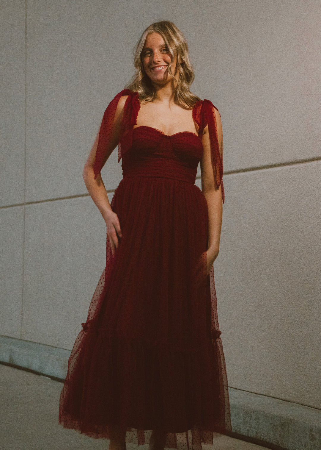 Cabernet Charm Midi Dress