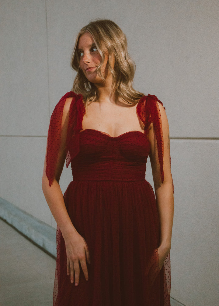 Cabernet Charm Midi Dress