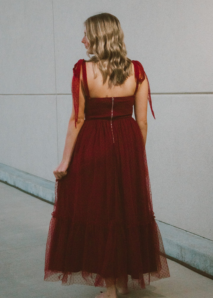 Cabernet Charm Midi Dress