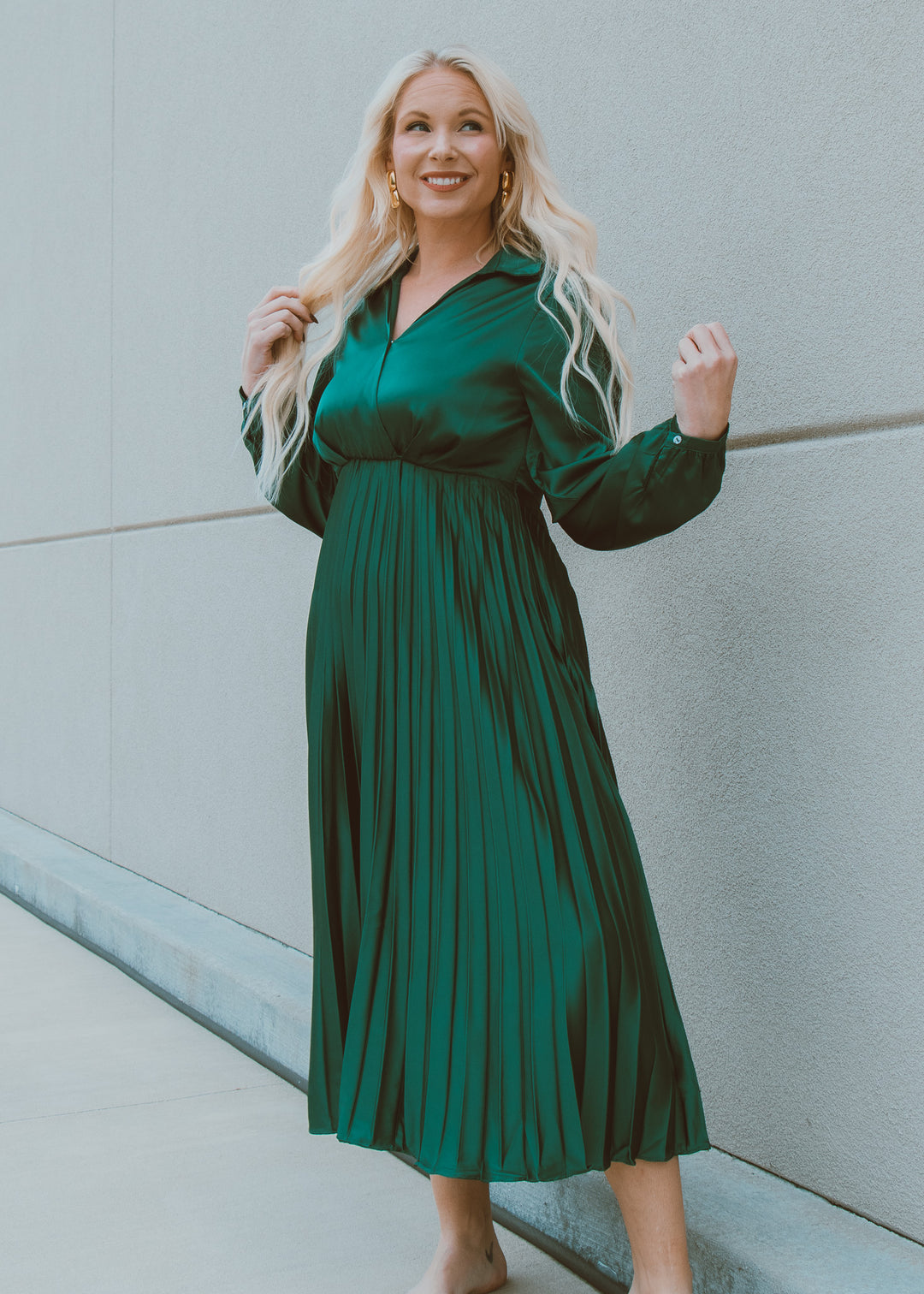 Emerald Embrace Maxi Dress