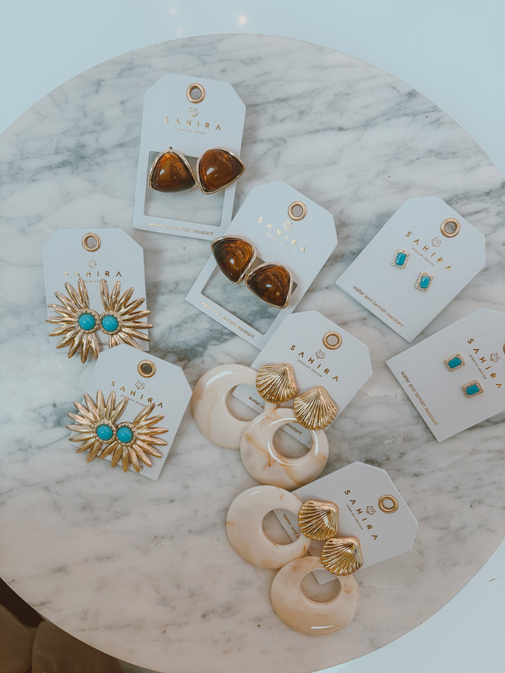 Heidi Brown Resin Earring