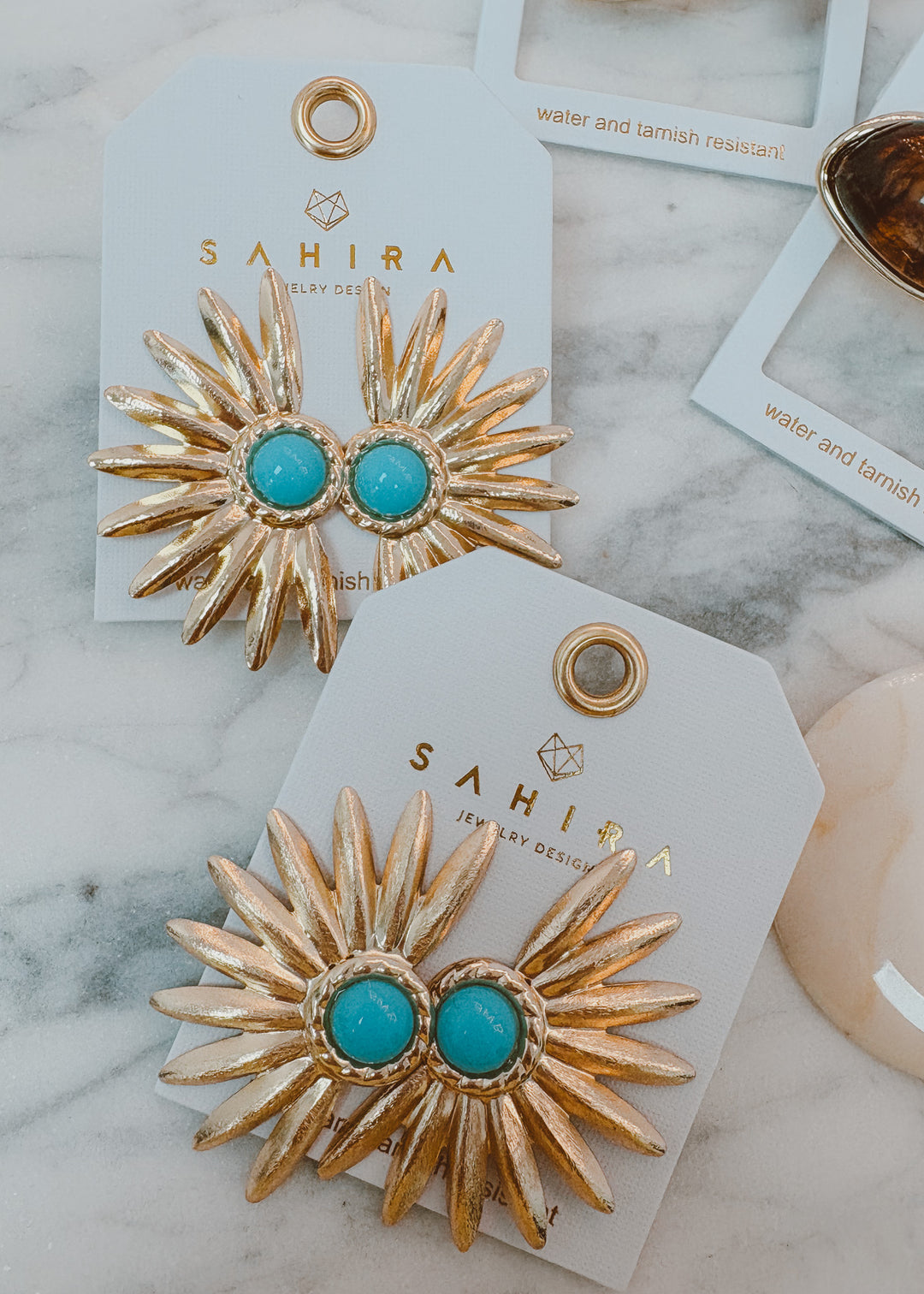 Turquoise Sunburst Earrings