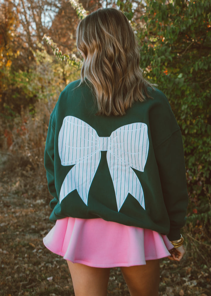 Spearmint Bow Crewneck