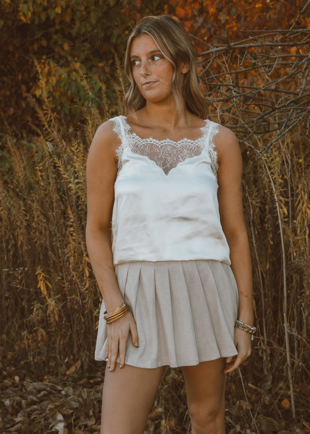 Sugar Cookie Pleated Skort