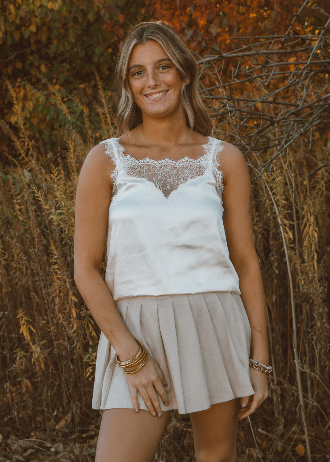 Sugar Cookie Pleated Skort