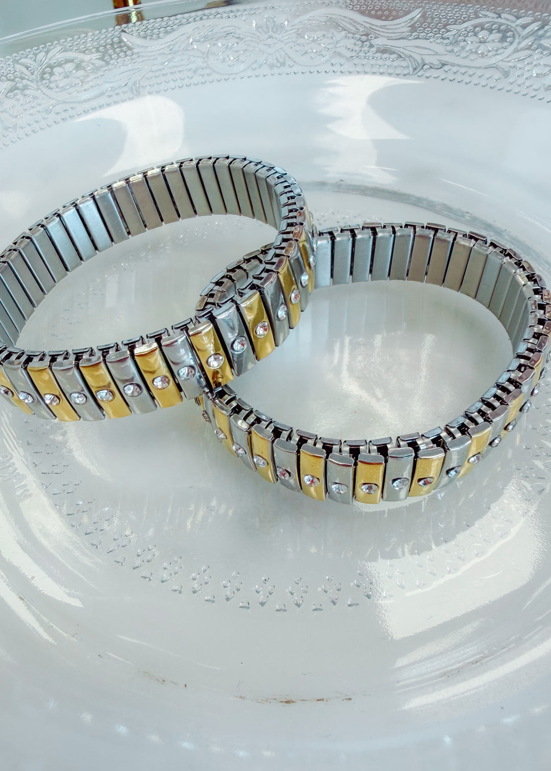 Totally Two-Tone Stretch Bracelet