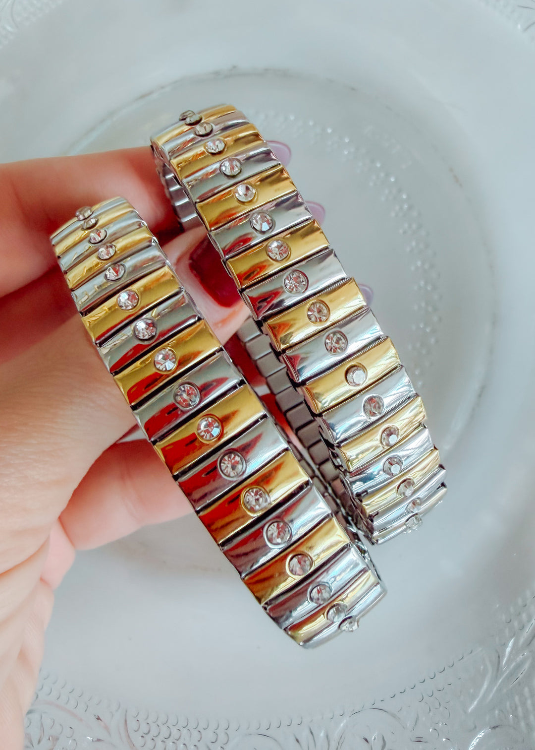 Totally Two-Tone Stretch Bracelet