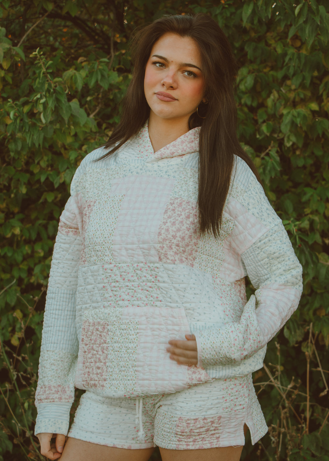 Cottage Core Quilted Hoodie