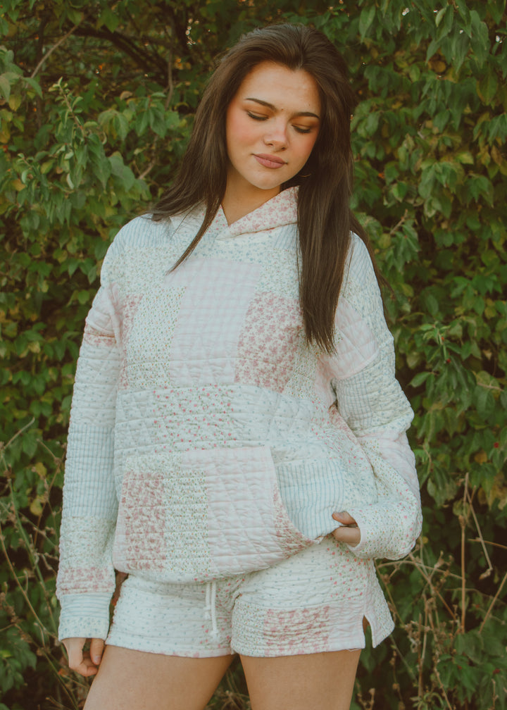 Cottage Core Quilted Hoodie