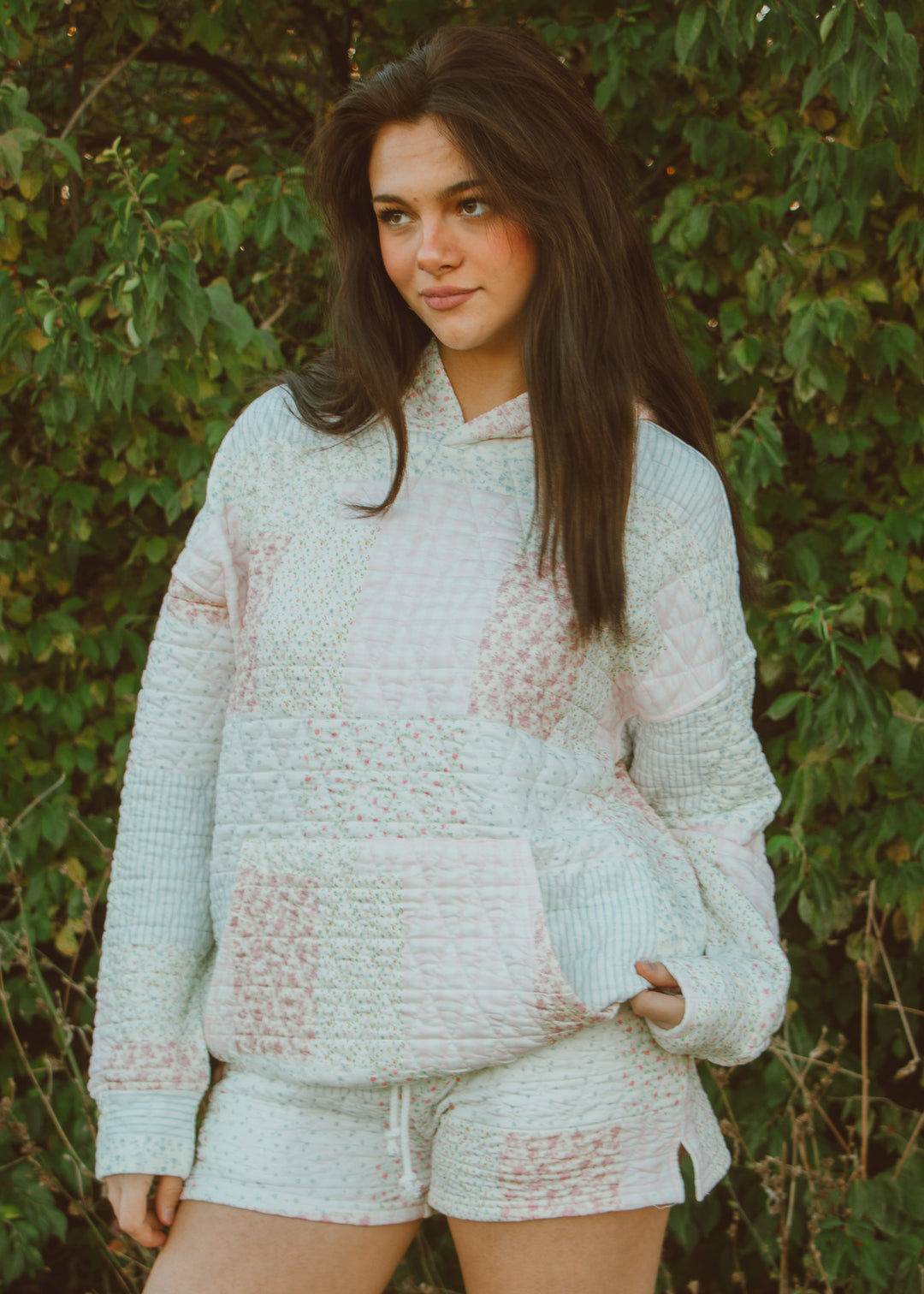 Cottage Core Quilted Hoodie
