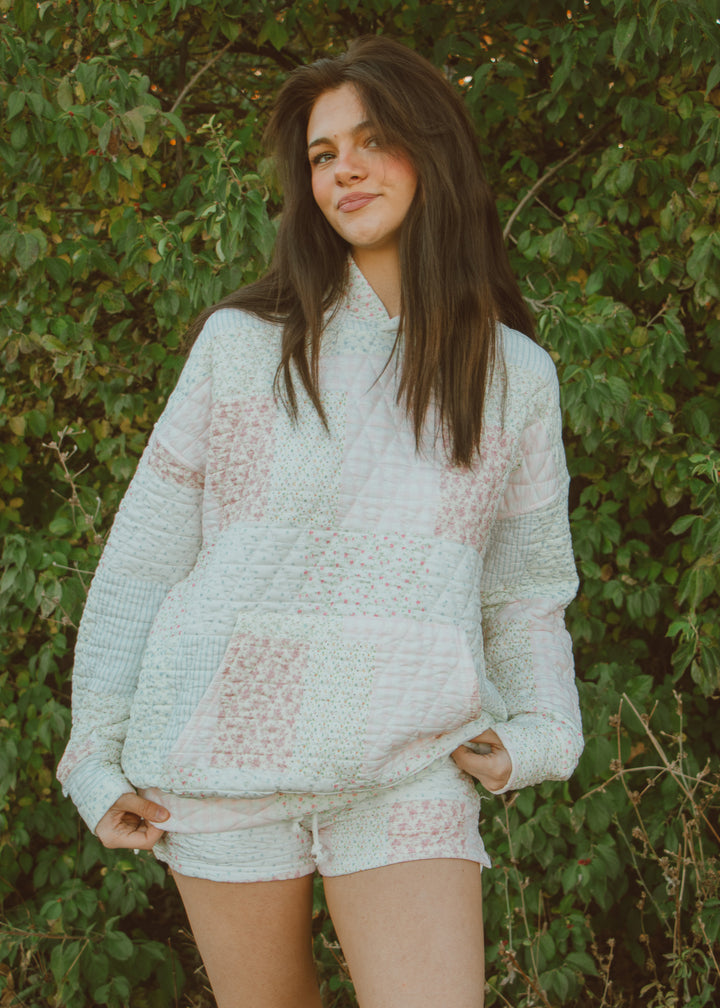 Cottage Core Quilted Hoodie