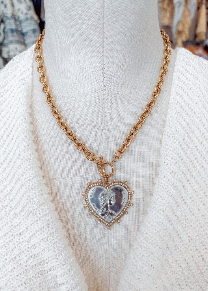 Love Each Other Coin Necklace
