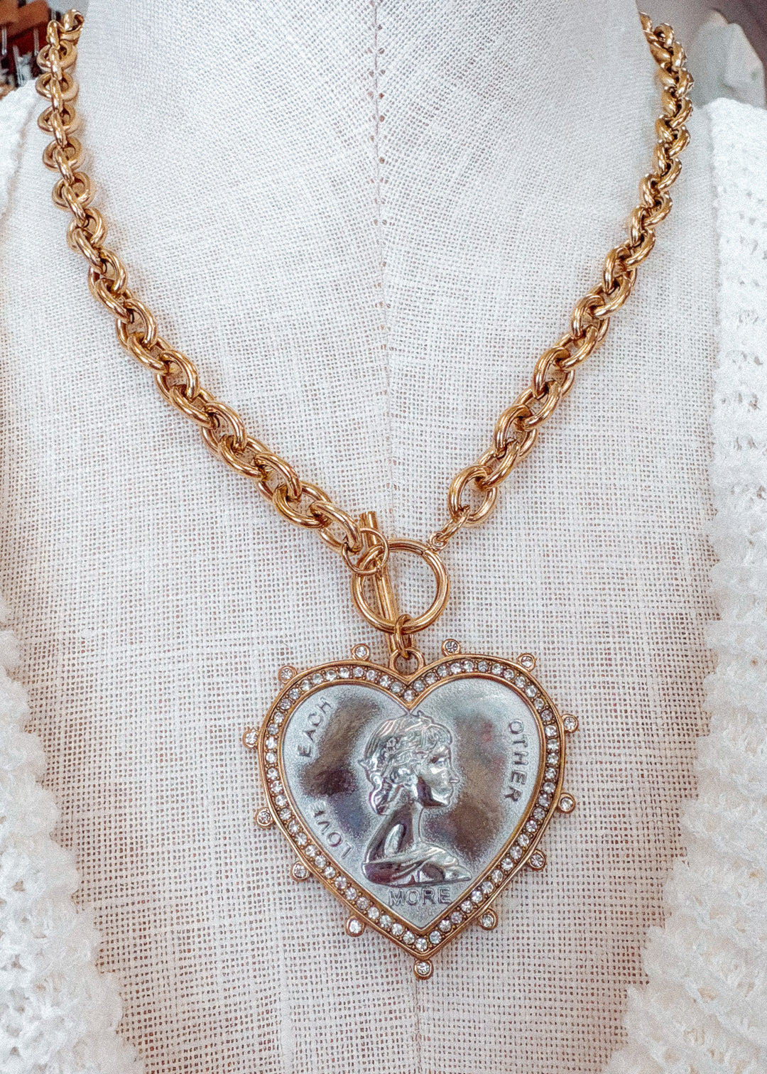 Love Each Other Coin Necklace