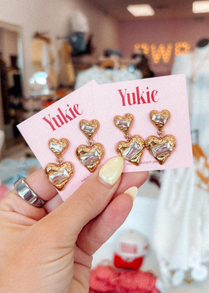 Endless Love Heart Drop Earrings