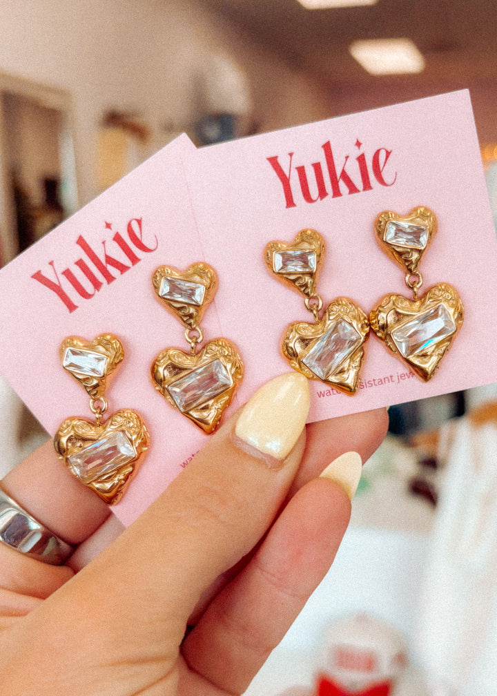 Endless Love Heart Drop Earrings