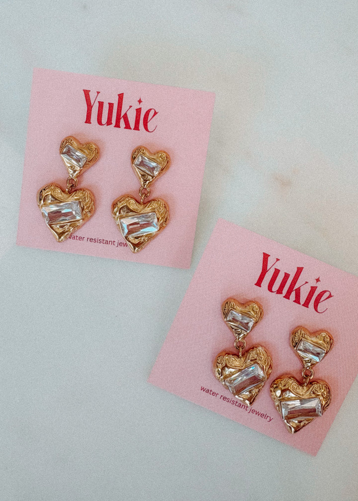 Endless Love Heart Drop Earrings