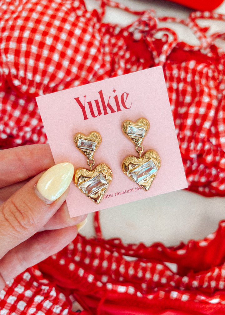 Endless Love Heart Drop Earrings