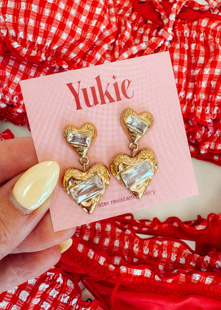 Endless Love Heart Drop Earrings