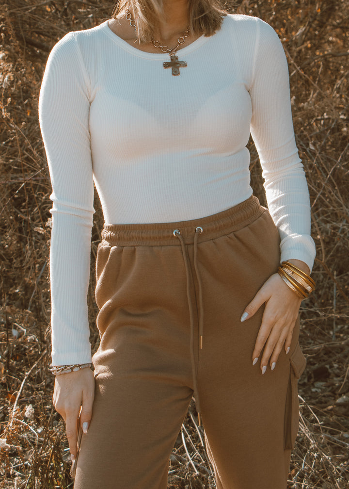 Brown Sugar Cargo Sweatpants