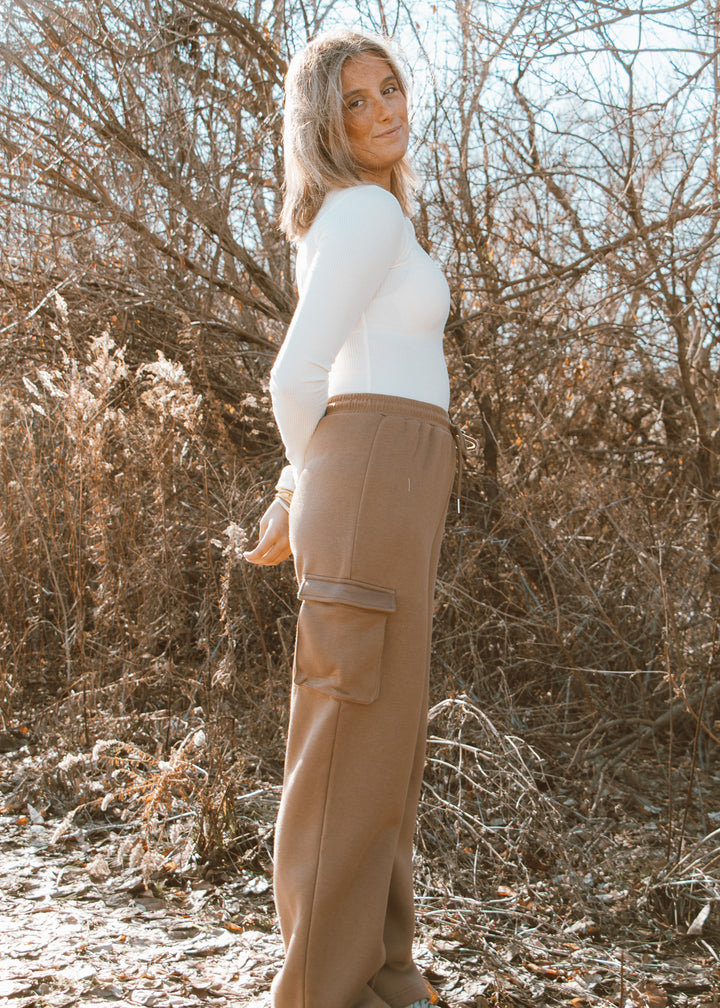 Brown Sugar Cargo Sweatpants
